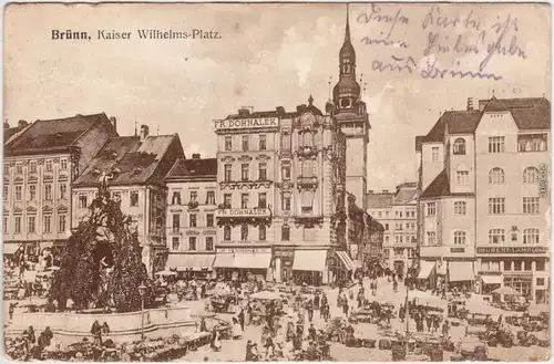 Brünn Brno Markttreiben auf dem Kaiser Wilhelm Platz 1917 