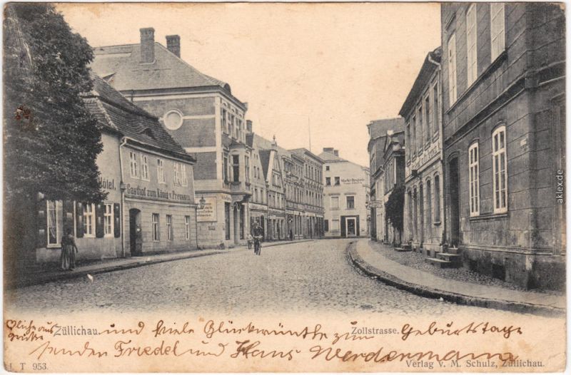 Züllichau Sulechów Partie in der Zollstraße Grünberg Zielona Góra 1906