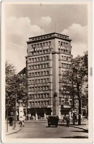 Neustadt DresdenAlbertplatz (Platz der Einheit) - Hochhaus DDR Propganda 1955