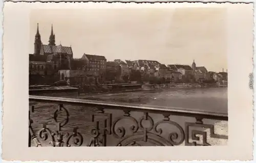 Basel Blick von der Rheinbrücke 1932 Privatfoto