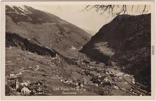 Faido Blick auf die Stadt Foto Ansichtskarte Tessin Bezirk Leventina 1932
