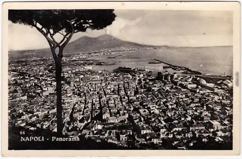 Neapel Napoli Panorama auf Stadt 1932 