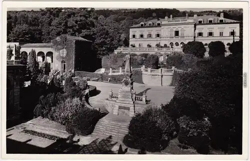 Foto Ansichtskarte Bilin Sauerbrunn Bílina kyselka Partie in der Stadt 1932