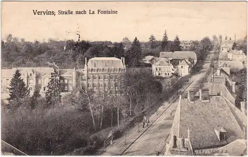 Vervins Straße nach La Fontaine  CPA Aisne 1916