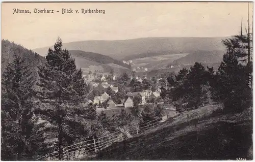 Altenau, Bergstadt Partie an der Stadt  Ansichtskarte Harz  1922