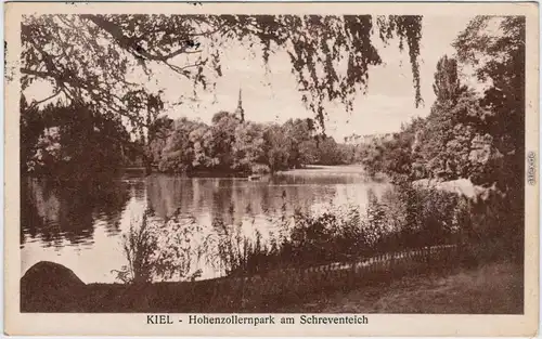 Ansichtskarte Kiel Hohenzollernpark am Schreventeich 1929