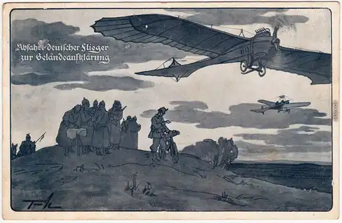 Abfahrt deutscher Flieger zur Geländeaufklärung 1915