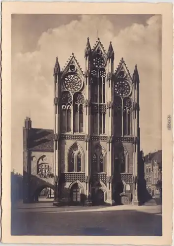 Tangermünde Das Rathaus, gotischer Backsteinbau um 1460 1930 