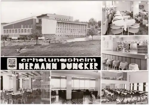 Heubach  Masserberg FDGB-Erholungsheim "Hermann Duncker": Café, Bar,  1980