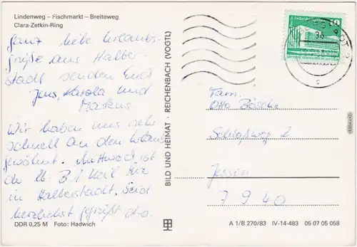 Halberstadt Lindenweg, Fischmarkt, Breiteweg, Clara-Zetkin-Ring 1983 
