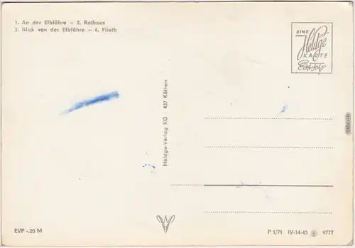 Foto Ansichtskarte  Coswig (Anhalt) Eöbfähre, Rathaus, Flieth 1971