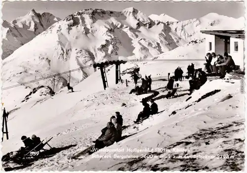 Heiligenblut (Kärnten) Schareck Bergstation  zum Großglockner Skifahrer 1970