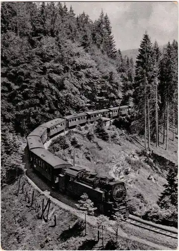 Harzquerbahn  Foto Ansichtskarte Harz Eisenbahn  1968