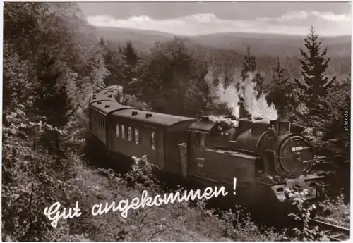 Foto Ansichtskarte  Eisenbahn: Gut angekommen! 1982