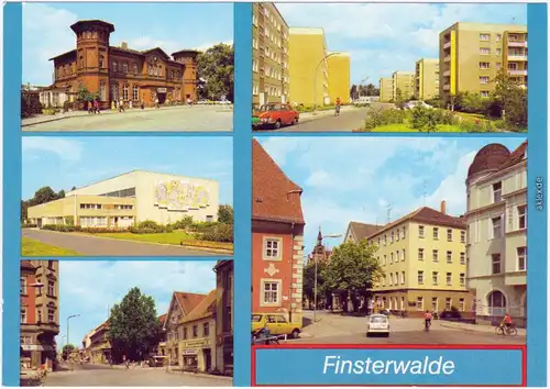 Finsterwalde Bahnhof Sporthalle Thälmann-Str, Jahn-Straße, HOG Sängerstadt 1981