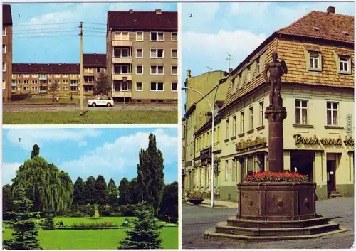 Frankenberg (Sachsen) Neubaugebiet Lützelhöhe, Park, Platz der Einheit 1978 