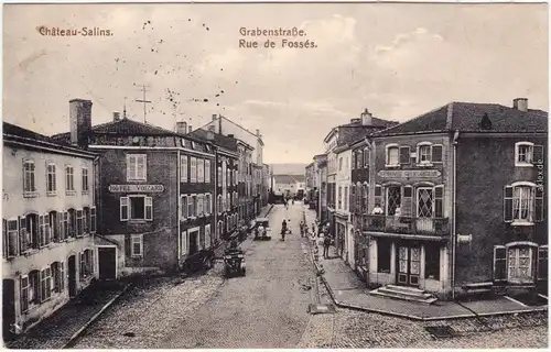 Salzburg (Lothringen) Château-Salins Rue de Fosses  CPA 1915