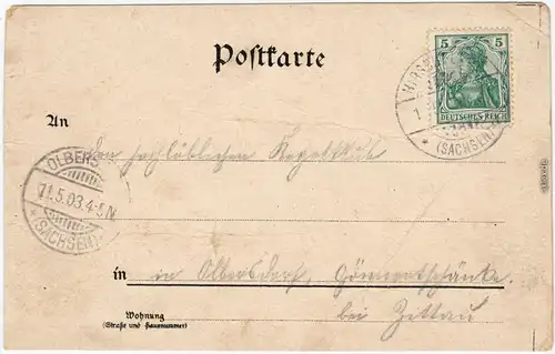 Rohnau Reichenau in Sachsen Trzciniec Bogatynia Litho Forsthaus b Zittau  1903