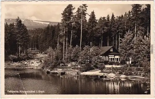 Krummhübel Karpacz Gasthaus  an der Talsperre Riesengebirge 1933