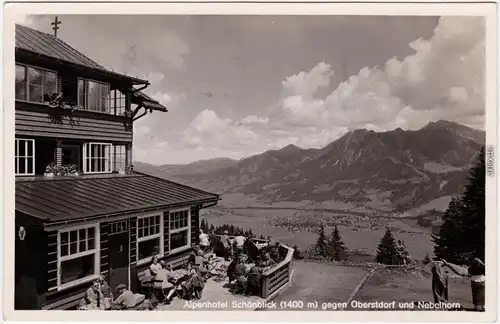 Oberstdorf (Allgäu) Alpenhotel Schönblick - Nebelhorn 1937 