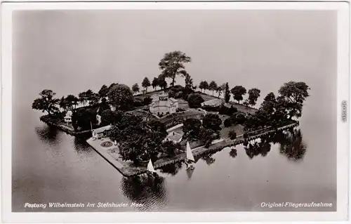 Wunstorf Luftbild Festung Wilhelmstein - Steinhuder Meer 1938 