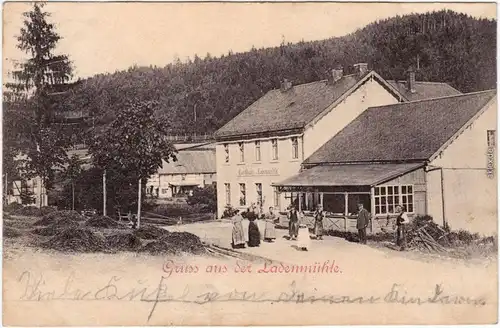 Hirschsprung Altenberg (Erzgebirge) Partie an der Ladenmühle 1898