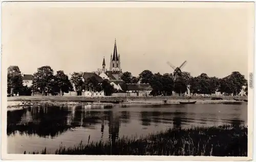 Werder (Havel) Blick zur Insel - Windmühle Foto Ansichtskarte b Potsdam 1955