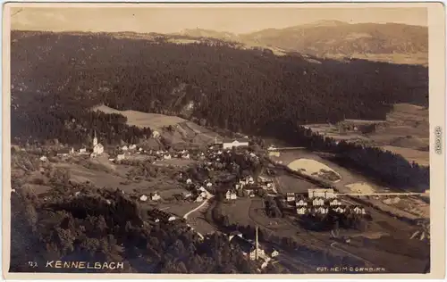 Kennelbach Blick auf die Stadt Fabrikanlage Fotokarte b Dornbirn 1929