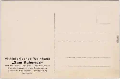 Ansichtskarte Koblenz Althistorisches Weinhaus "Zum Hubertus" 1923