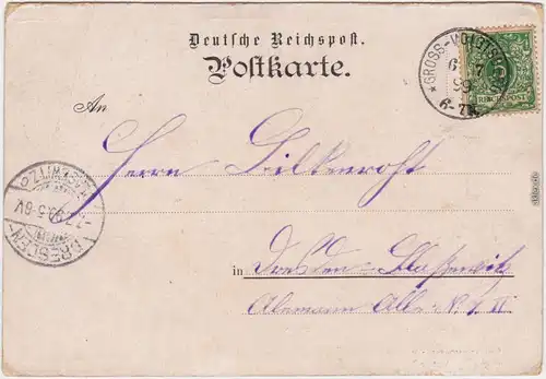 Großvoigtsberg Großschirma 3 Bild: Gasthof, Schule und Bahnhof 1899