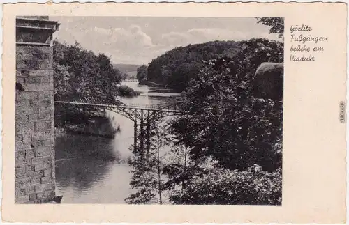 Ansichtskarte Görlitz Zgorzelec Fußgängerbrücke am Viadukt 1938