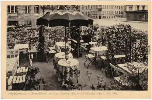 Leipzig Kaffeehaus und Konditorei Lutze, Kaiser-Wilhelm-Str 2 1921