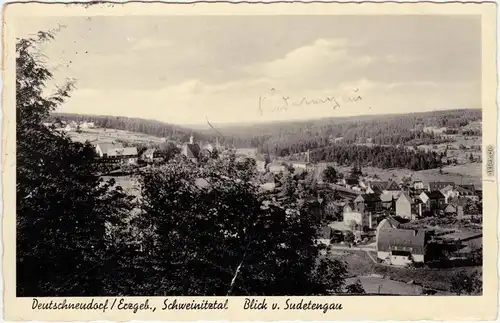 Deutschneudorf Blick von Sudetengau Ansichtskarte 1943