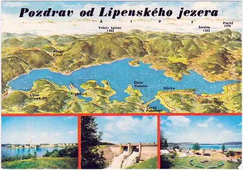 Lippen Lipno nad Vltavou pozdrav od Lipenskeho jezera 1973
