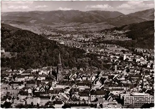 Foto Ansichtskarte Freiburg im Breisgau Panorama Blick 1964