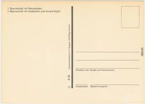 Bayrischzell Bayrischzeller Lied mit Heißplatte   Aurach-Köpfl, Wendelstein 1970