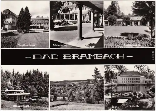 Bad Brambach Waldcafe, Festhalle, Radon-Quelle, Säulengang 1984 