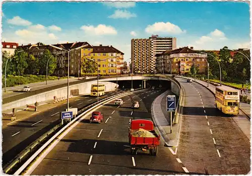 Ansichtskarte Halensee Berlin Stadtautobahn - Häuser 1962