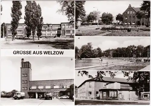 Welzow Wjelcej Oberschulen, Feuerwehr, Schwimmbad, Kulturhaus 1983 