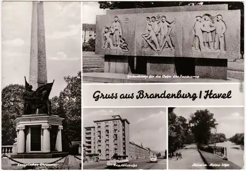 Brandenburg Havel   Sowjetisches Ehrenmal, Friedensstraße, Gedenktafel 1983