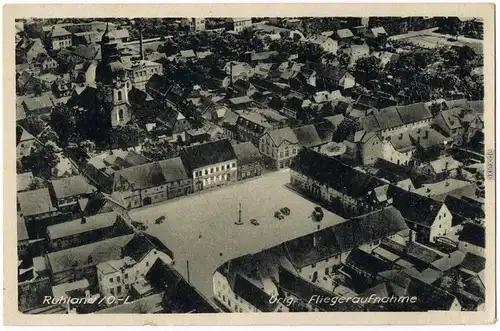 Ruhland  Luftbild Marktplatz Niederlausitz b Senftenberg Lauchhammer   1939