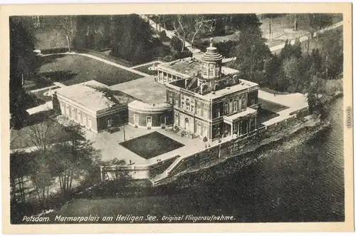 Potsdam Luftbild Marmorpalais am Heiligen See Ansichtskarte 1930