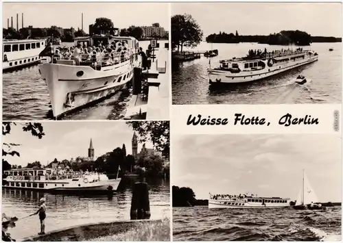 Ansichtskarte Berlin 4 Bild: Schiffe der Weissen Flotte 1971