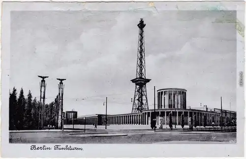 Ansichtskarte Charlottenburg Berlin Partie am Funkturm 1938