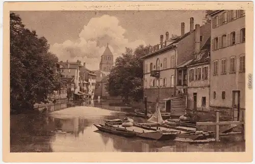 Straßburg Strasbourg Partie bei den gedeckten Brücken 1923 