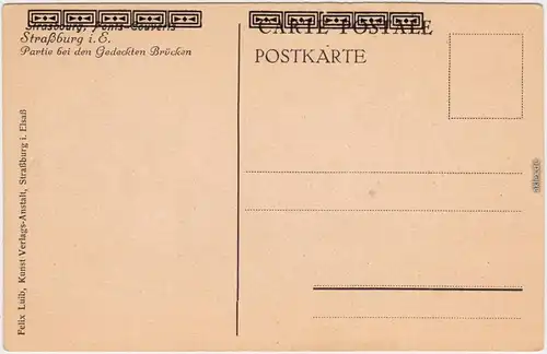 Straßburg Strasbourg Partie bei den gedeckten Brücken 1923 