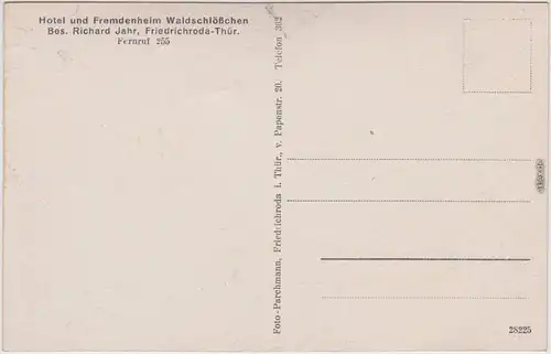 Ansichtskarte Friedrichroda Hotel Waldschößchen im Winter 1928