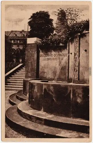 Plauen (Vogtland) Partie am Isidore-Schmidt-Brunnen 1926 