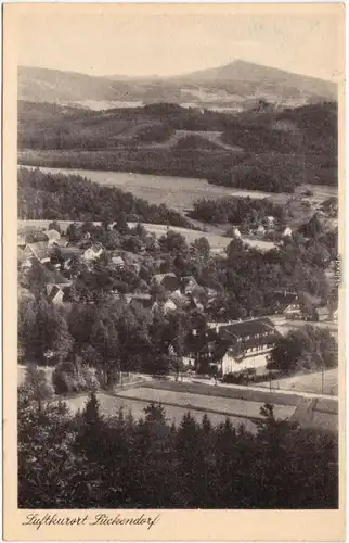 Lückendorf Oybin Blick über Kurhaus nach dem Jeschken Oberlausitz 1935