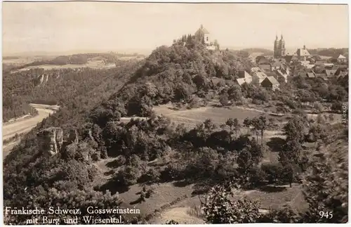 Foto Ansichtskarte Gößweinstein Blick auf Burg und Wiesenthal 1929